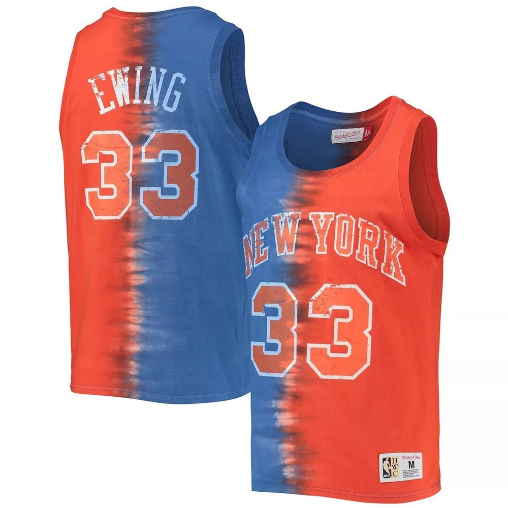 New Mitchell Ness Tank Mens XL New York Knicks NBA Patrick Ewing Tie Dye Jersey